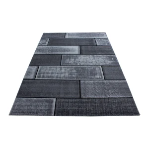 Dywan nowoczesny Plus Mur szaro-czarny 160 cm x 230 cm
