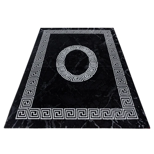 Dywan nowoczesny Plus ornament czarny 160 cm x 230 cm - Nowoczesne fasony do salonu i pokoju