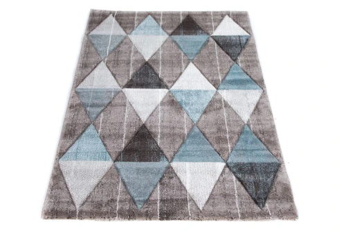 Dywan Diamond Trójkąty Pastelowe 80 cm x 150 cm - Nowoczesne fasony do salonu i pokoju