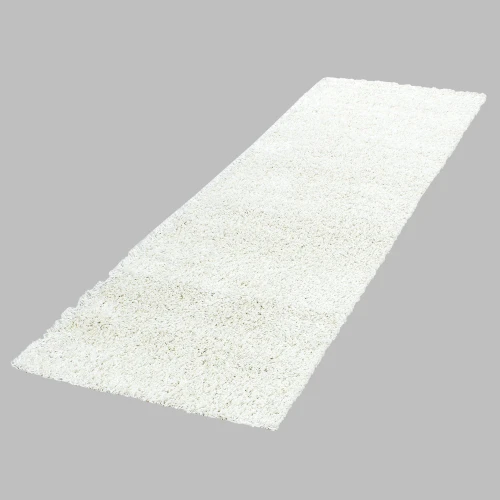 Dywan shaggy  kremowy 80 cm x 250 cm - Nowoczesne fasony do salonu i pokoju