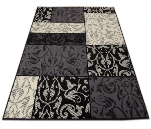 Dywan nowoczesny Luna Elements  Patchwork Czarny 140 cm x 200 cm - Nowoczesne fasony do salonu i pokoju