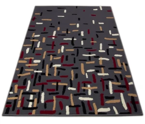 Dywan nowoczesny Luna Elements  Szaro- Czerwony 140 cm x 200 cm