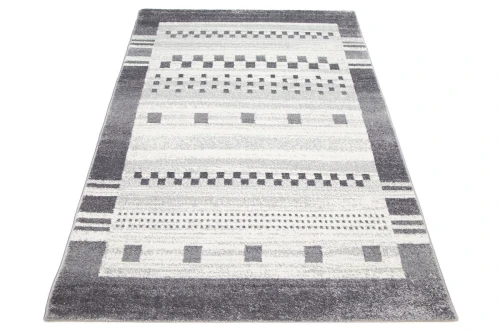 Dywan Loft kremowo-szary 120 cm x 170 cm - Nowoczesne fasony do salonu i pokoju