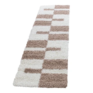 Dywan Shaggy Gala beżowo-kremowy 80 cm x 250 cm