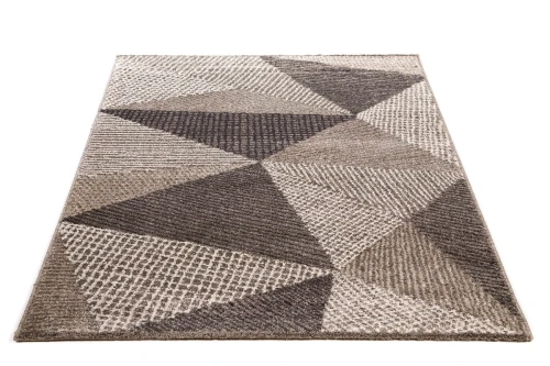 Dywan Mondo Trójkąty Szary 160 cm x 230 cm - Nowoczesne fasony do salonu i pokoju
