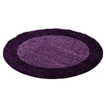 Dywan Shaggy Life ciemny fiolet 120 cm x 120 cm koło
