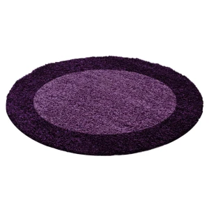 Dywan Shaggy Life ciemny fiolet 120 cm x 120 cm koło