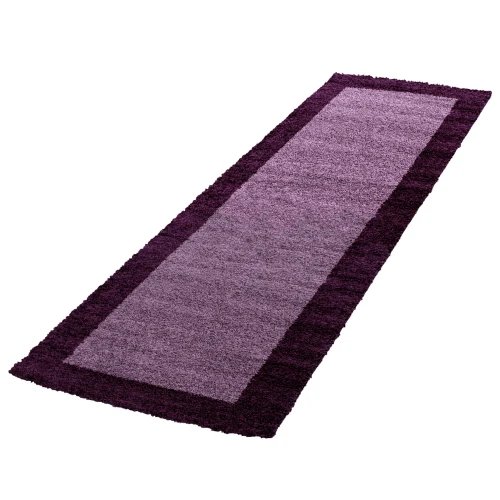 Dywan Shaggy Life ciemny fiolet 80 cm x 250 cm - Nowoczesne fasony do salonu i pokoju