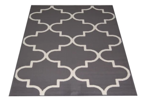 Dywan Amazon Koniczyna Szary 120 cm x 170 cm - Nowoczesne fasony do salonu i pokoju
