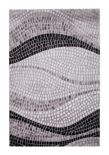 Dywan Toscana Fale szary 80 cm x 150 cm - Nowoczesne fasony do salonu i pokoju