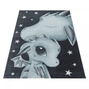Dywan dziecięcy Smoczki niebiesko-szary 160 cm x 230 cm