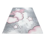 Dywan dziecięcy Kids Miś na chmurce różowy 80 cm x 150 cm