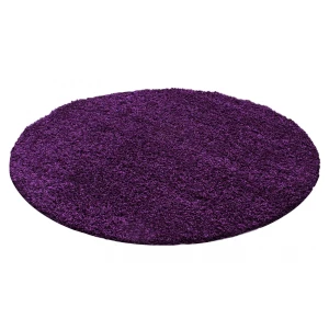 Dywan shaggy  fioletowy 200 cm x 200 cm koło 
