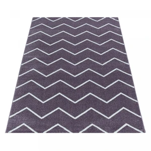 Dywan nowoczesny RIO zygzak fioletowy 120 cm x 170 cm 