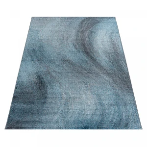 Dywan nowoczesny Ottawa fale niebiesko-szare 80 cm x 250 cm