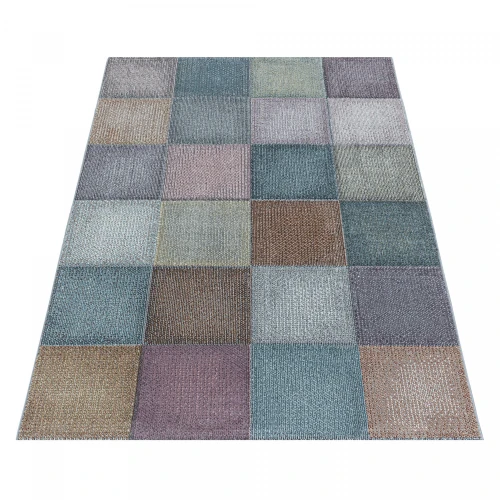 Dywan-nowoczesny Ottawa kwadraty multikolor  80 cm x 250 cm - Nowoczesne fasony do salonu i pokoju