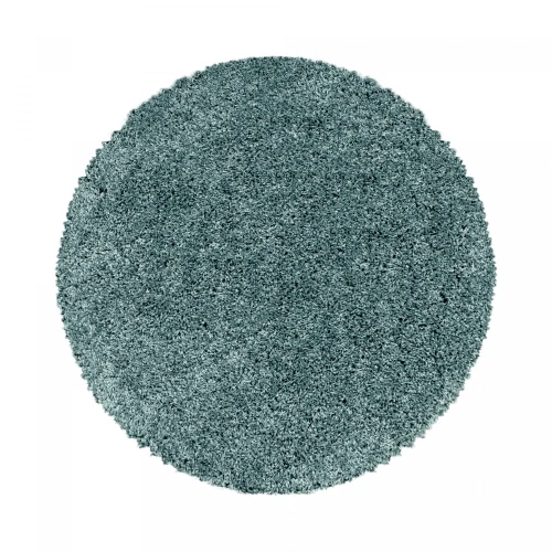 Dywan shaggy Sydney morski 120 cm x 120 cm koło  - Nowoczesne fasony do salonu i pokoju