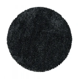 Dywan shaggy Fluffy Super Soft antracyt 200 cm x 200 cm koło   