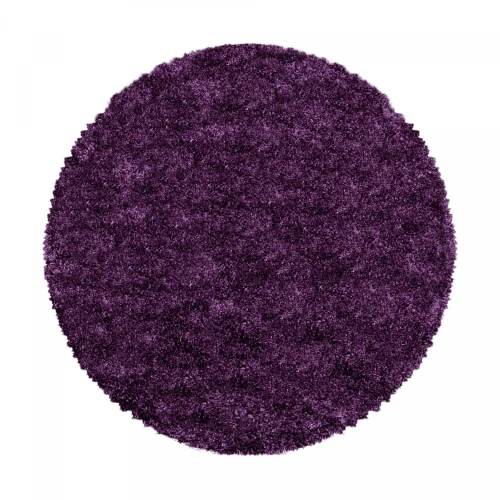 Dywan shaggy Fluffy Super Soft fioletowy 80 cm x 80 cm  koło - Nowoczesne fasony do salonu i pokoju