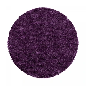 Dywan shaggy Fluffy Super Soft fioletowy 120 cm x 120 cm  koło 