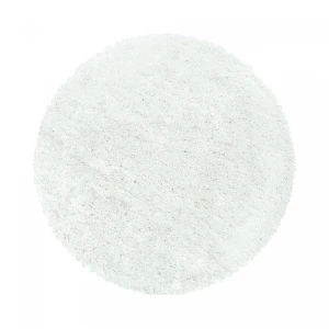 Dywan shaggy Fluffy Super Soft biały 80 cm x 80  koło