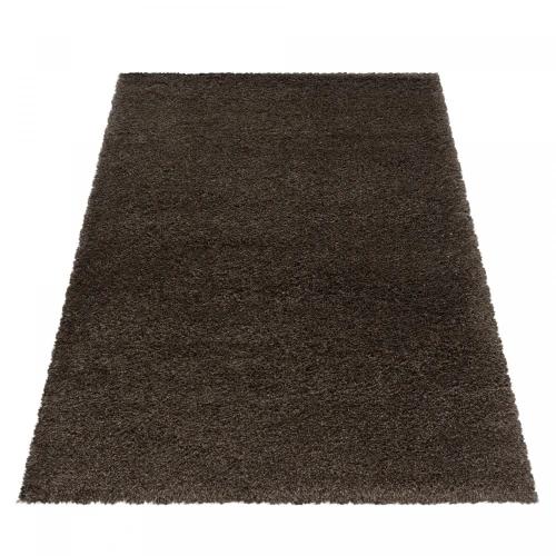 Dywan shaggy Fluffy Super Soft brązowy 280 cm x 370 cm   - Nowoczesne fasony do salonu i pokoju
