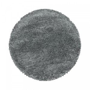 Dywan shaggy Fluffy Super Soft jasno szary 160 cm x 160 cm  koło