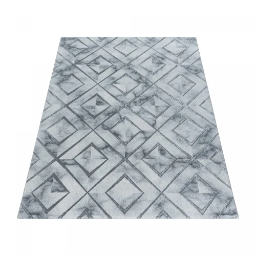 Dywan ekskluzywny Naxos romby szare 140 cm x 200  cm   - Nowoczesne fasony do salonu i pokoju