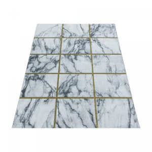 Dywan ekskluzywny Naxos marmur szaro-złoty 200 cm x 290 cm 