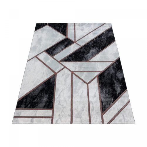 Dywan ekskluzywny Naxos geometria szaro-brązowy 80 cm x 150 cm - Nowoczesne fasony do salonu i pokoju