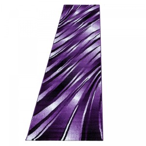 Dywan nowoczesny Parma linie fioletowy 80 cm x 300 cm
