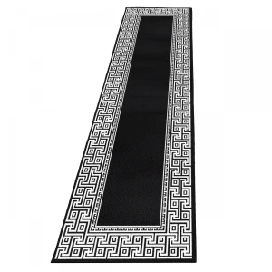 Dywan nowoczesny Parma czarno-kremowy 80 cm x 300 cm
