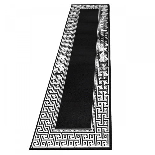 Dywan nowoczesny Parma czarno-kremowy 80 cm x 300 cm - Nowoczesne fasony do salonu i pokoju