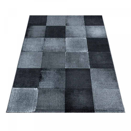 Dywan nowoczesny Costa Kwadraty szaro-czarne 160 cm x 230 cm  - Nowoczesne fasony do salonu i pokoju
