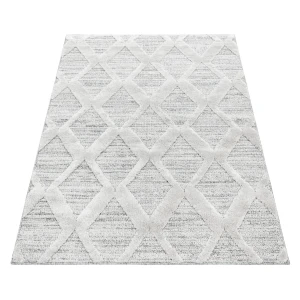 Dywan nowoczesny 3D La Casa romby kremowy 60 cm x 110 cm