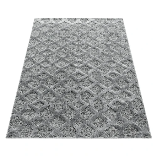 Dywan nowoczesny 3D La Casa szary 200 cm x 290 cm  - Nowoczesne fasony do salonu i pokoju