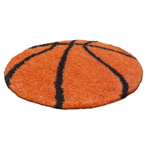 Dywan dziecięcy Shaggy Fun pomarańczowy-piłka 100 cm x 100 cm koło