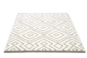 Dywan Shaggy Nano Light Microfibra biało-szary 120 cm x 160 cm