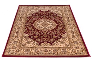 Dywan klasyczny Venezia Ornament Kremowo Czerwony  140 cm x 200 cm