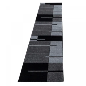 Dywan nowoczesny Hawaii szaro-czarny 80 cm x 300 cm