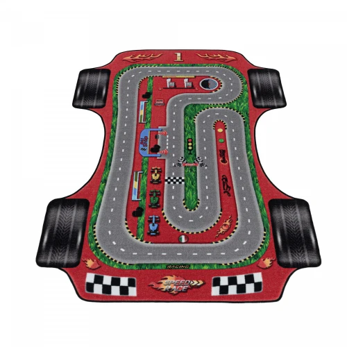 Dywan dziecięcy Play tor wyścigowy 140 cm x 200 cm - Nowoczesne fasony do salonu i pokoju