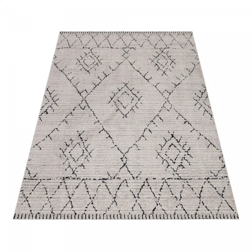 Dywan poliestrowy Berber beżowy 80 cm x 150 cm - Nowoczesne fasony do salonu i pokoju