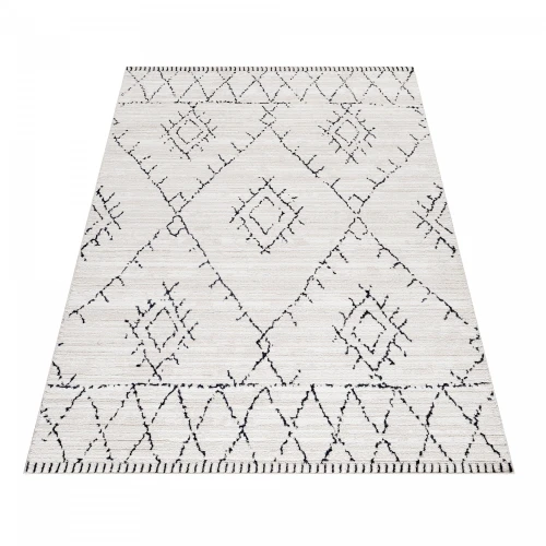 Dywan poliestrowy Berber kremowy 240 cm x 340 cm   - Nowoczesne fasony do salonu i pokoju