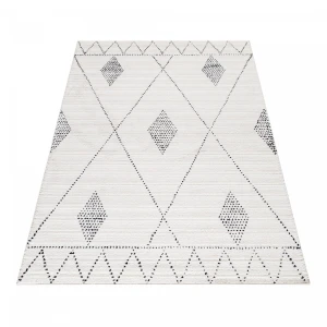 Dywan poliestrowy Berber ornament kremowy 80 cm x 150 cm