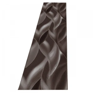 Dywan nowoczesny Plus wstęgi brązowy 80 cm x 300 cm