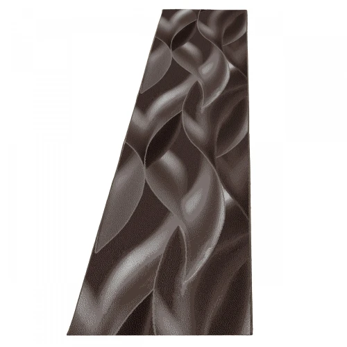 Dywan nowoczesny Plus wstęgi brązowy 80 cm x 300 cm - Nowoczesne fasony do salonu i pokoju