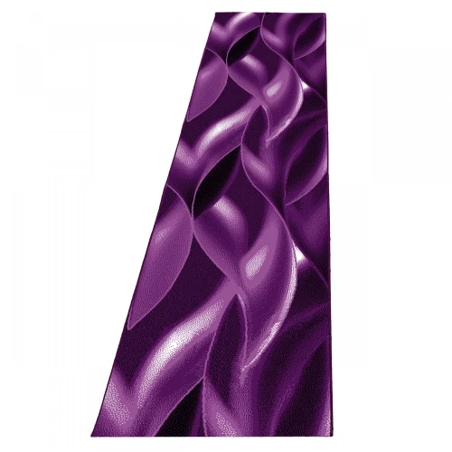 Dywan nowoczesny Plus wstęgi fioletowy 80 cm x 300 cm - Nowoczesne fasony do salonu i pokoju