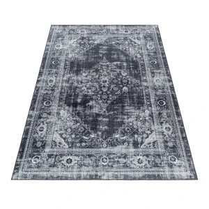 Dywan z nadrukiem Fiesta Vintage szaro-czarny 120 cm x 170 cm 