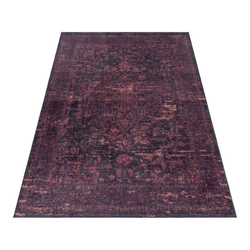Dywan z nadrukiem Fiesta Loft czerwono-czarny 120 cm x170 cm   - Nowoczesne fasony do salonu i pokoju