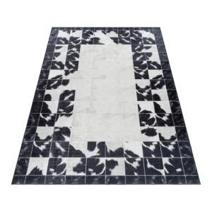 Dywan z nadrukiem Fiesta Patchwork czarno-kremowy 80 cm x 150 cm